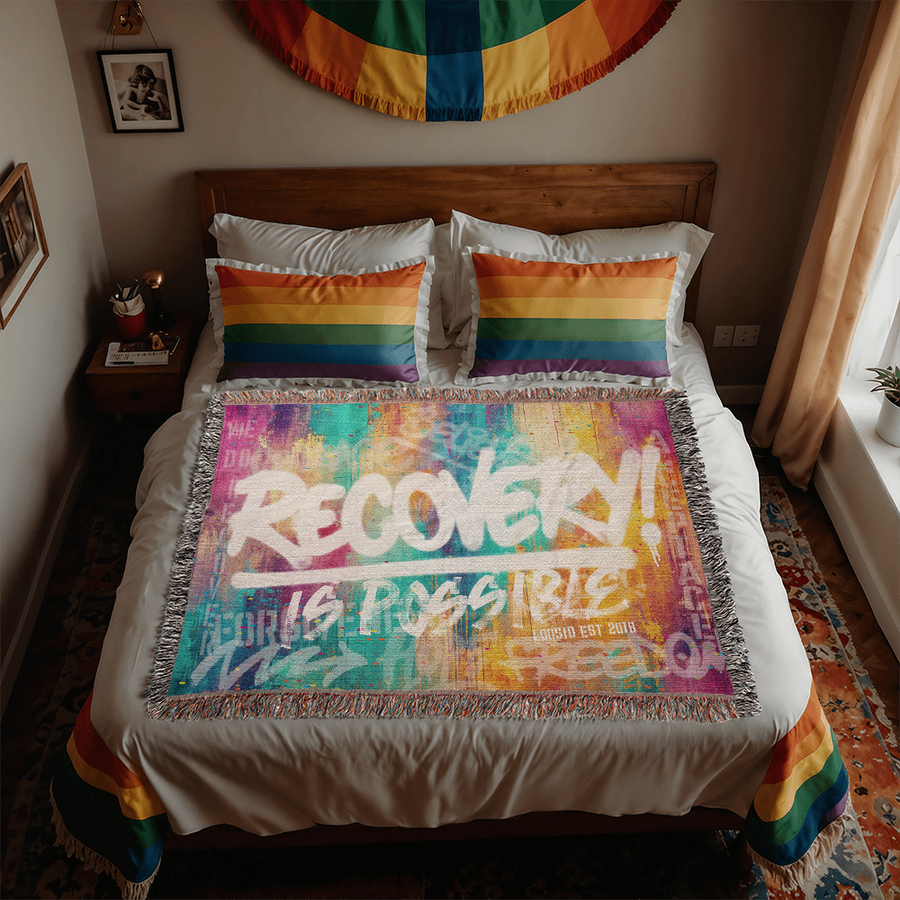 Recovery Is Possible Woven Blanket w/ Personalized Sobriety Date