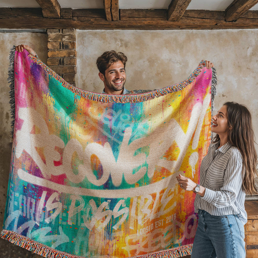 Recovery Is Possible Woven Blanket w/ Personalized Sobriety Date