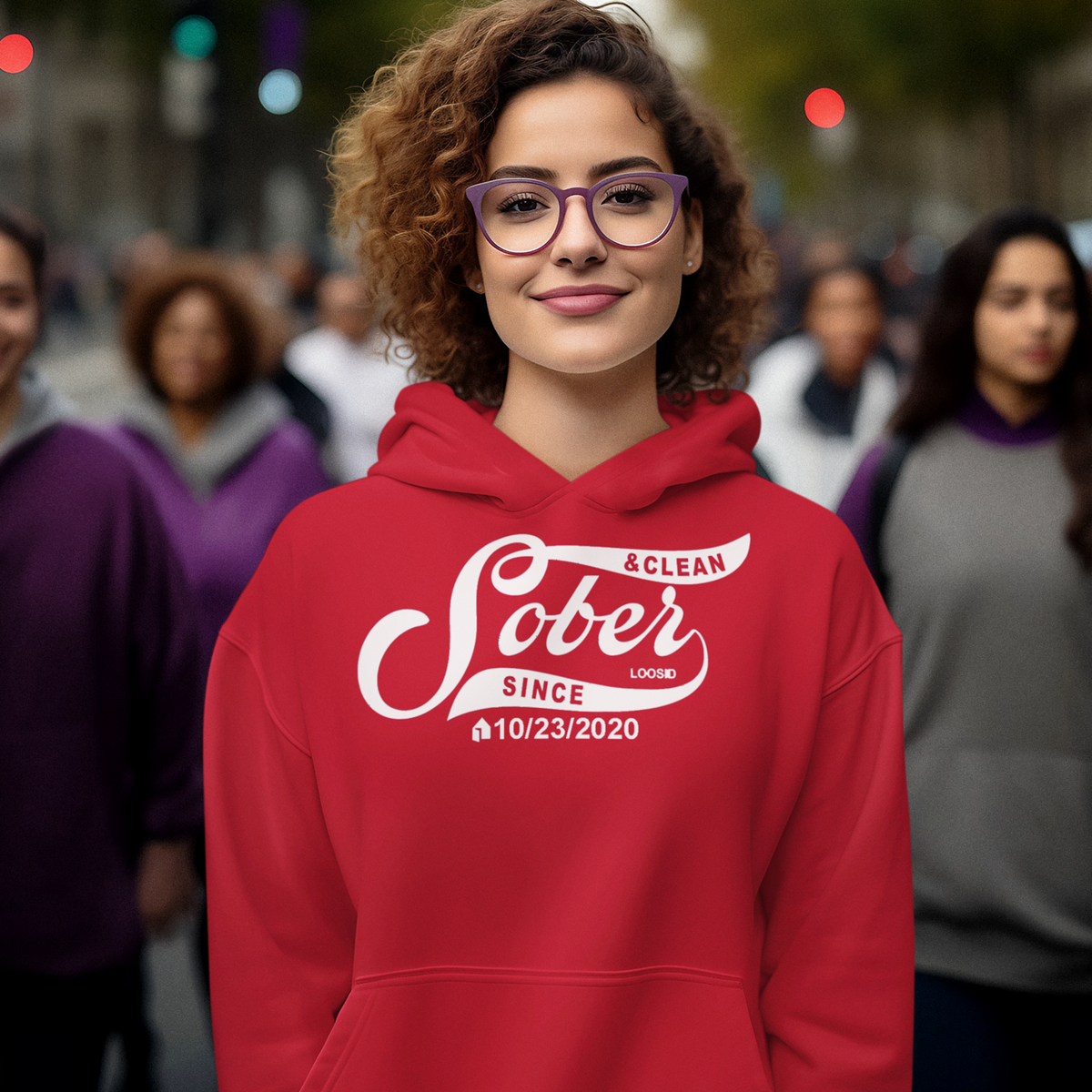 Marr Women's Sober Since Hoodie w/ Personalized Sobriety Date