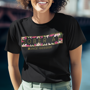 Marr Women's Sober AF Lily T-Shirt w/ Personalized Sobriety Date