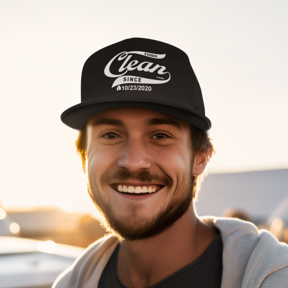 Marr Clean Since Trucker Hat w/ Personalized Sobriety Date  