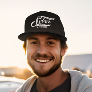 Marr Sober Since Snapback Trucker Hat w/ Personalized Sobriety Date